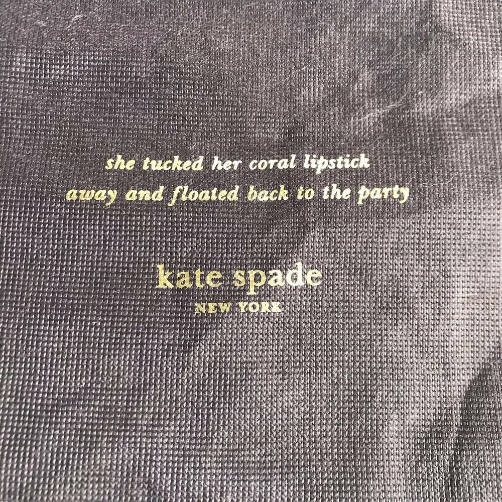Kate Spade Dust Bag Large Dustbag Purse Cover Brown Gold Pink Drawstring Pouch